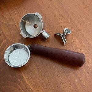 Portafilter 54mm Two Ear Double Spout w/Detachable handle and Spout - Espresso